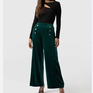 Saint Sofia Chelsea Pant Jewel Green Wide-Leg Pants Size 12 New With Tag